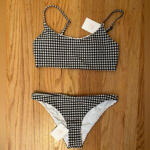 NWT Andie The Cheeky Bottom & The Maui Top - Black Gingham, M
